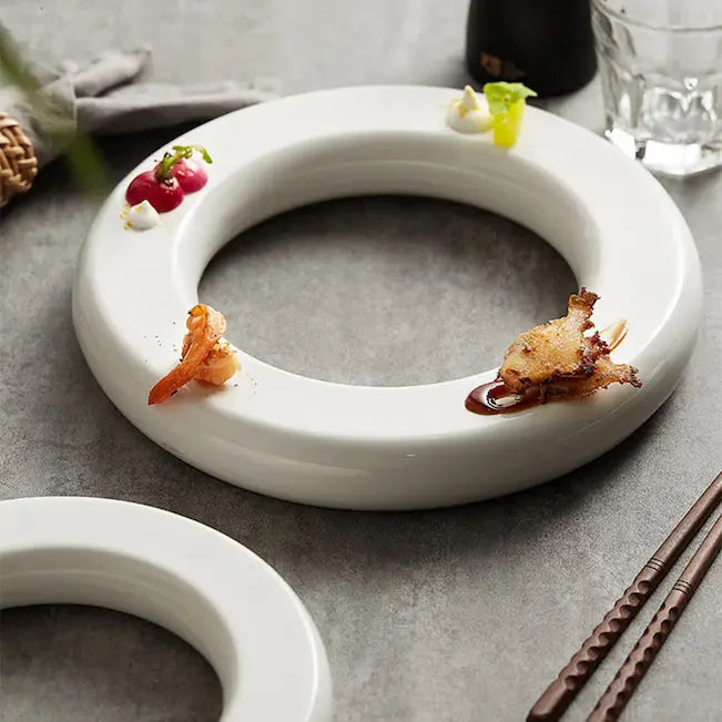 assiette plat mignardise design moderne rond professionel
