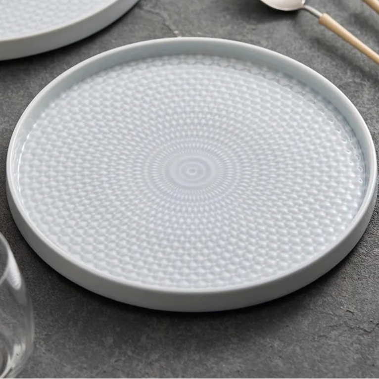 assiette design moderne de style de rosace texturée