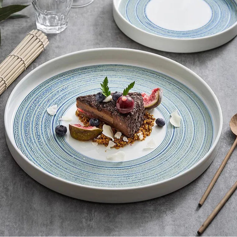 assiette gastronomique moderne style spirale