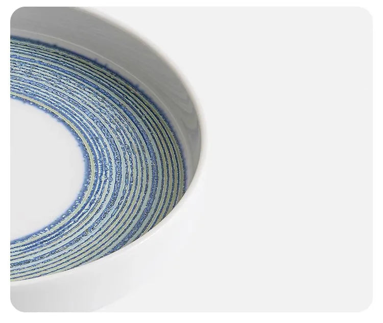 assiette design gastronomique moderne spirale vue du motif