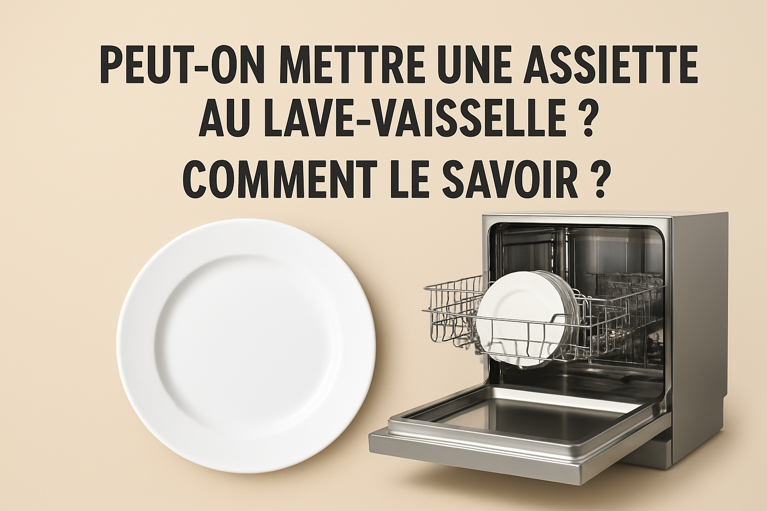 Peut-on mettre une assiette au lave-vaisselle ? Comment savoir ?
