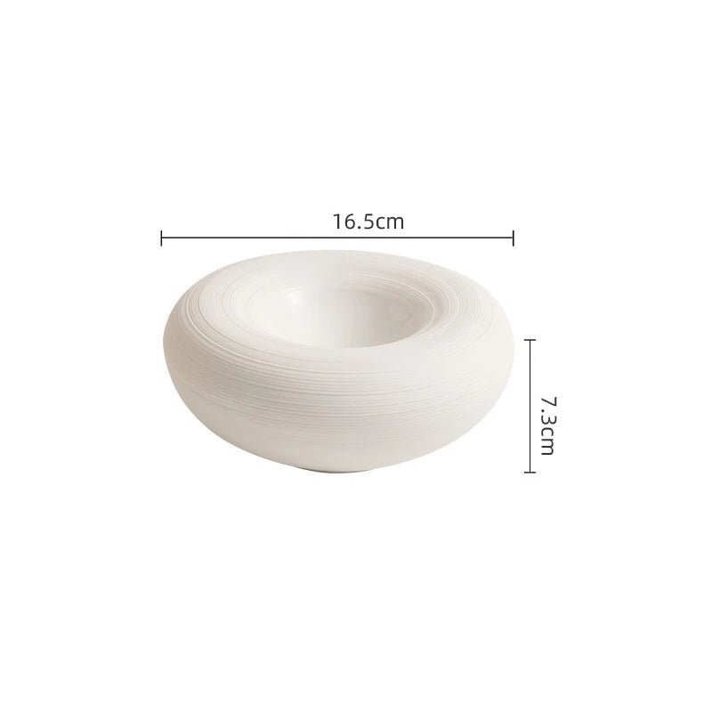 Dimensions et profil de Assiette Bol Céramique Blanc Nuvia Maison Deleurde