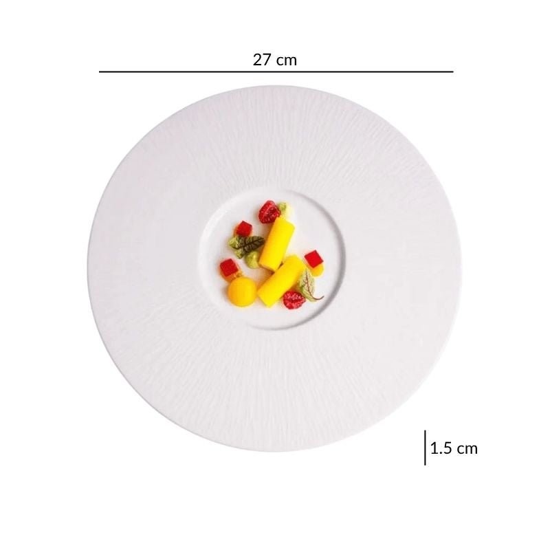 Grande assiette blanche pour étoilé 