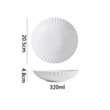 Dimensions et profil de Assiette Céramique Blanche Sun Maison Deleurde