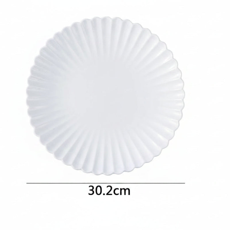 Dimensions et profil de Assiette Céramique Blanche Sun Maison Deleurde