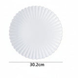 Dimensions et profil de Assiette Céramique Blanche Sun Maison Deleurde