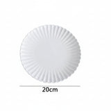 Dimensions et profil de Assiette Céramique Blanche Sun Maison Deleurde