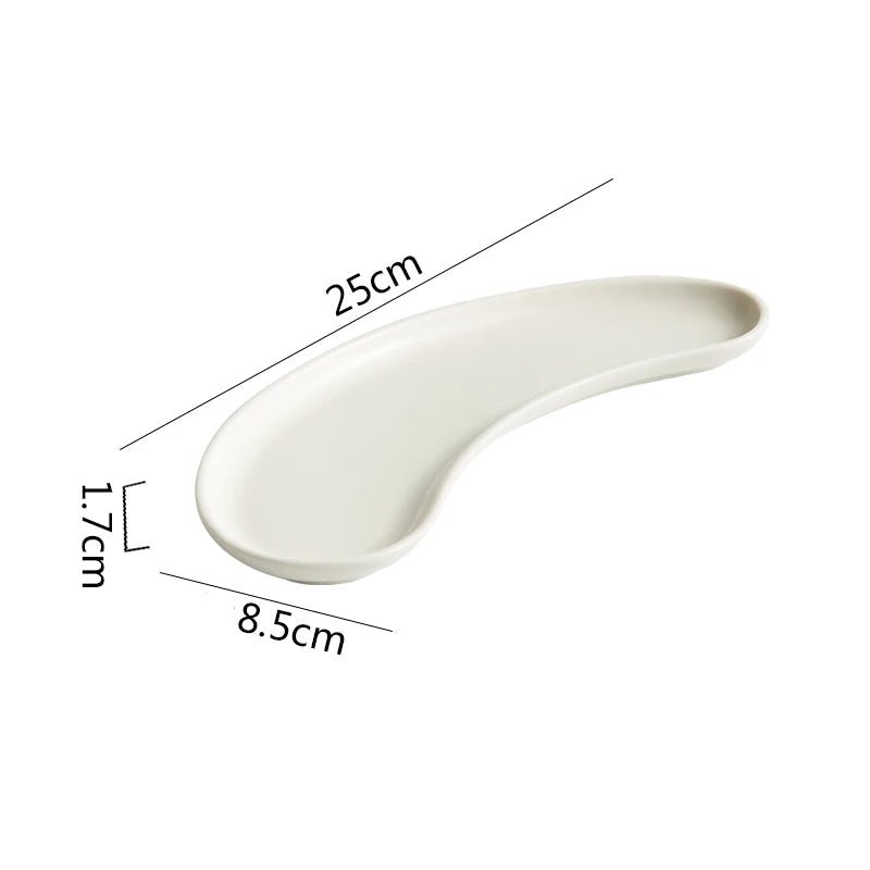 Dimensions et profil de Plat Céramique Blanc Caji Maison Deleurde
