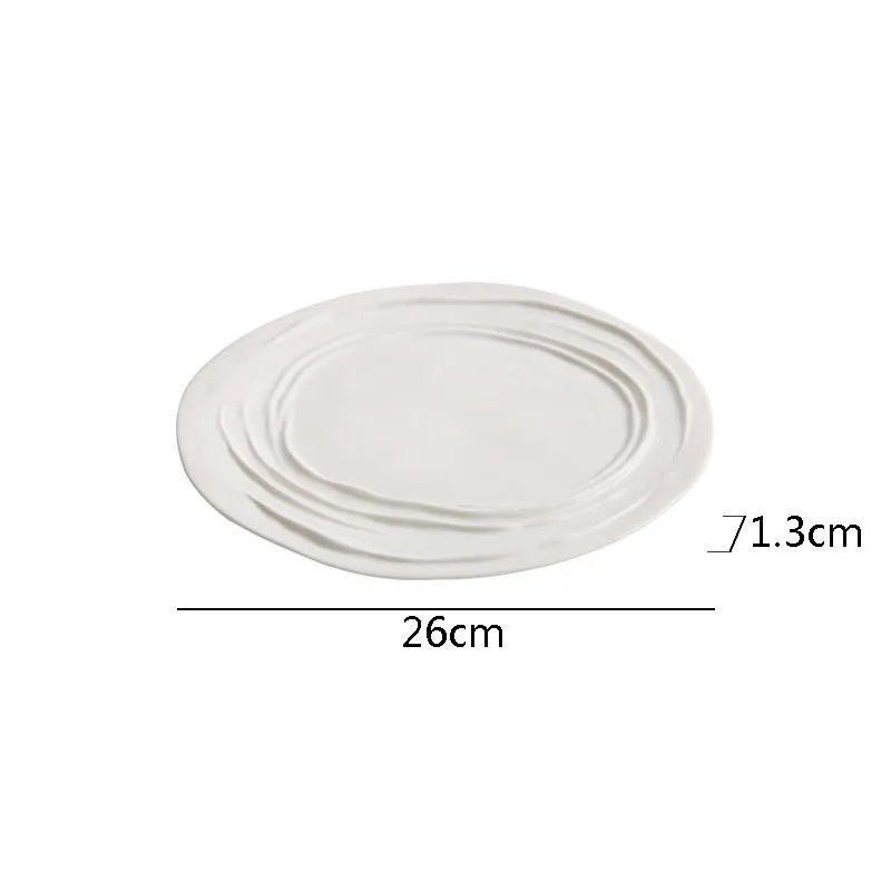 Dimensions et profil de Assiette Céramique Brillante Celeste Maison Deleurde