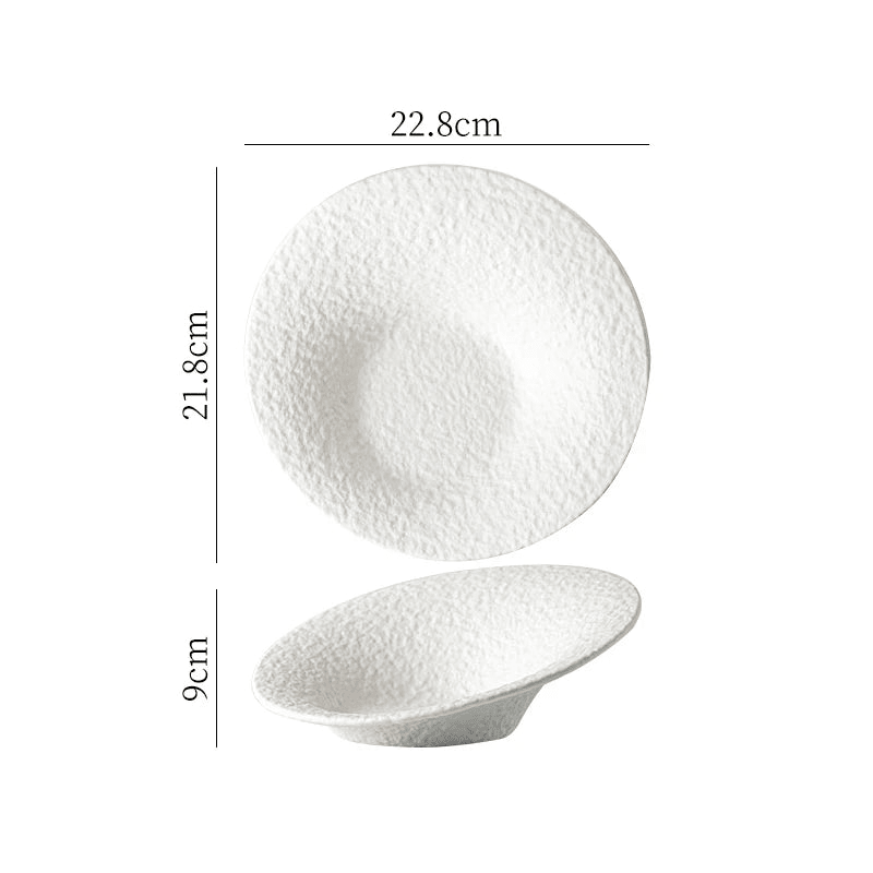 Dimensions et profil de Assiette Céramique Texturée Crunchy Maison Deleurde