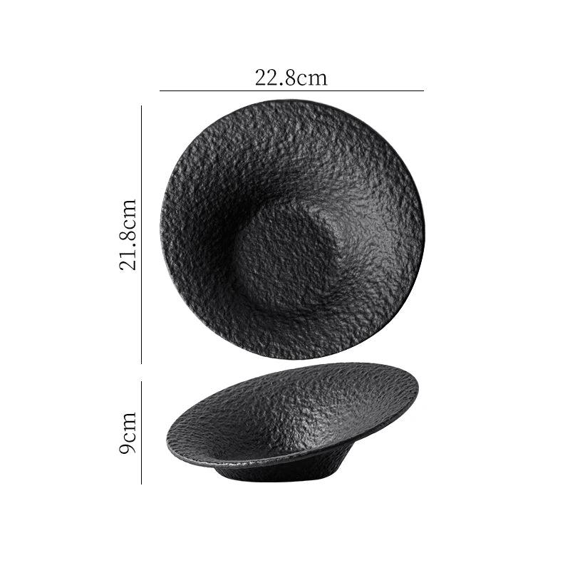 Dimensions et profil de Assiette Céramique Texturée Crunchy Maison Deleurde