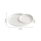 Dimensions et profil de l’assiette en céramique Volute Maison Deleurde