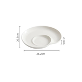 Dimensions et profil de l’assiette en céramique Volute Maison Deleurde