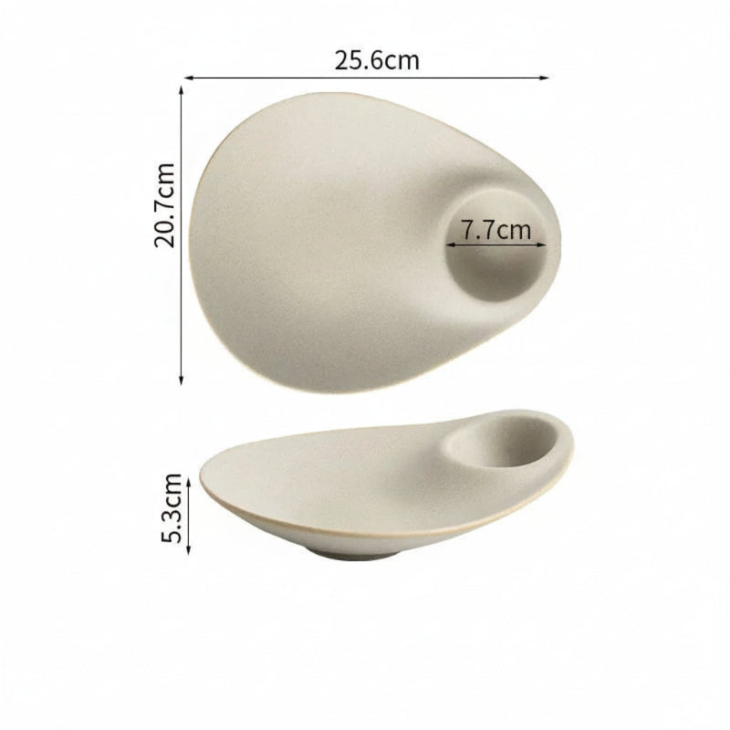 Dimensions et profil de l’assiette en céramique Écrin Maison Deleurde