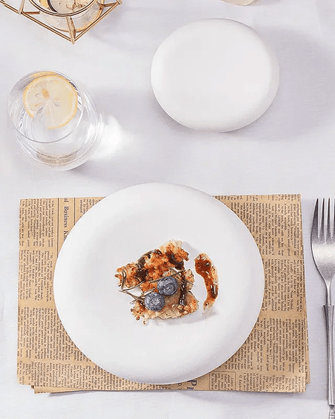 Assiette Céramique Petite Blanche Elevate Maison Deleurde avec dressage gastronomique
