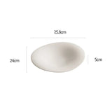 Dimensions et profil de Assiette Céramique Blanche Elma Maison Deleurde