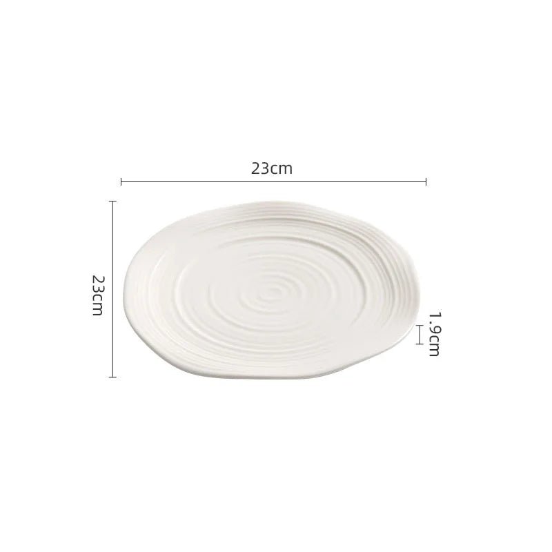 Dimensions et profil de Assiette Céramique Blanche Epure Maison Deleurde