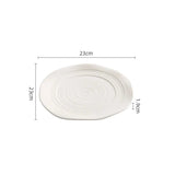 Dimensions et profil de Assiette Céramique Blanche Epure Maison Deleurde