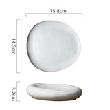 Dimensions et profil de Assiette Céramique Gastronomique Galet Maison Deleurde
