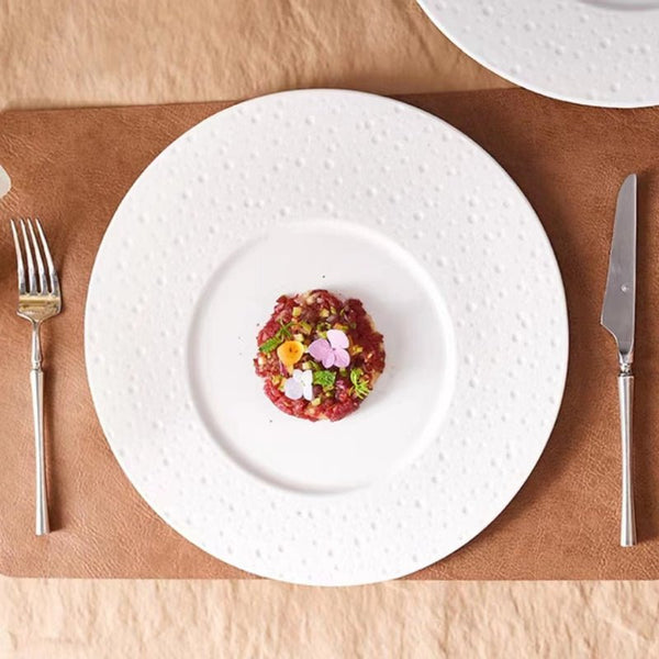 assiette gastronomique blanche 