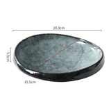 Dimensions et profil de Assiette Céramique Noire Horizon Maison Deleurde