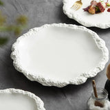 Assiette en céramique Rivage Maison Deleurde, vue détaillée du centre lisse