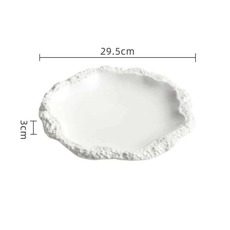Dimensions et profil de l’assiette en céramique Rivage Maison Deleurde