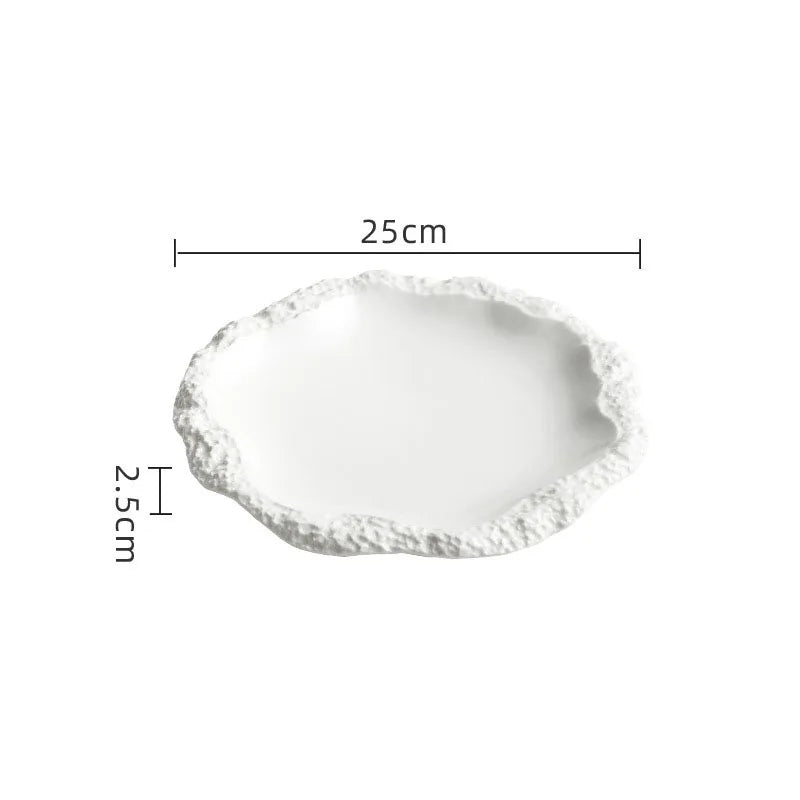 Dimensions et profil de l’assiette en céramique Rivage Maison Deleurde