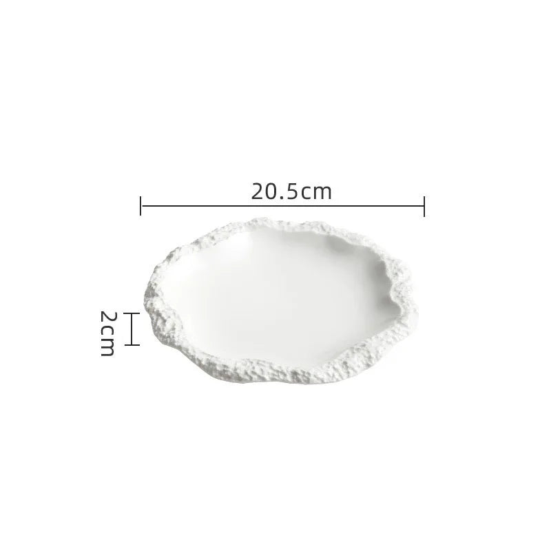 Dimensions et profil de l’assiette en céramique Rivage Maison Deleurde