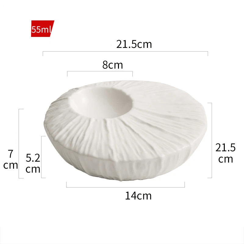 Dimensions et profil de Assiette Céramique Creuse Lotus Maison Deleurde