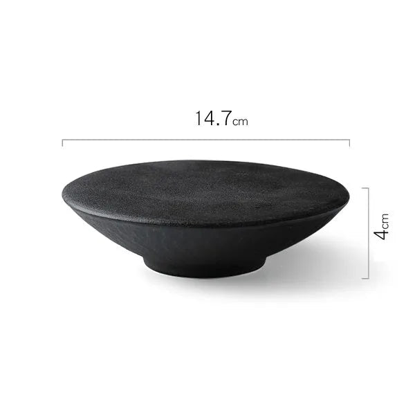 Dimensions et profil de Plat Céramique Rond Sur Elevé Skell Maison Deleurde