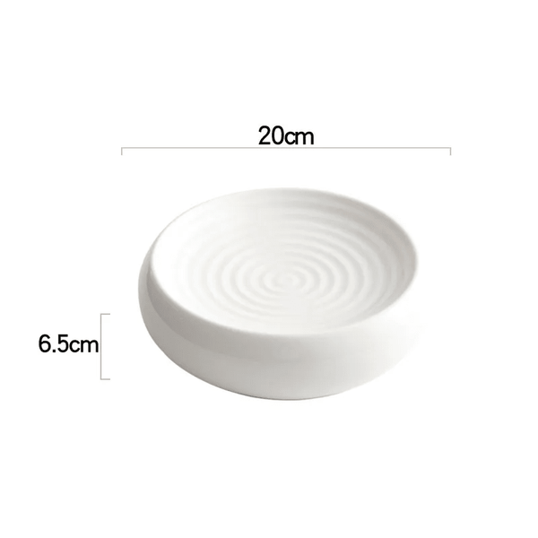 Dimensions et profil de Assiette Céramique Ronde Sleek Maison Deleurde
