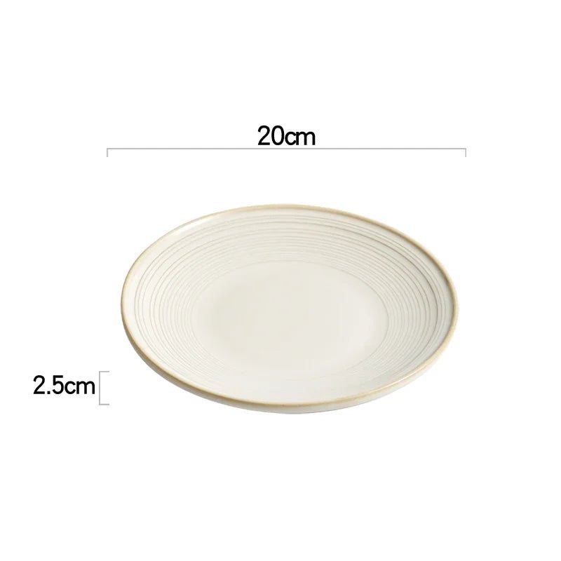 Dimensions et profil de Assiette Céramique Design Spiral Maison Deleurde