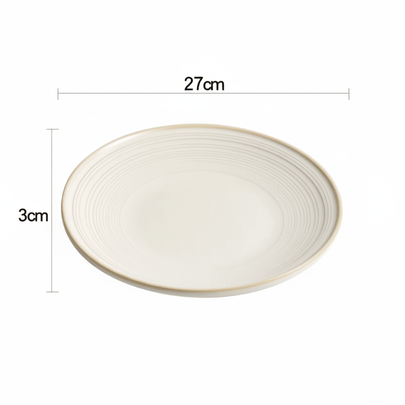 Dimensions et profil de Assiette Céramique Design Spiral Maison Deleurde