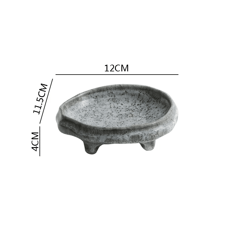 Dimensions et profil de Assiette Céramique Sur Pied Stone Maison Deleurde