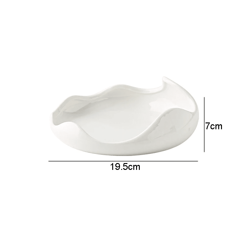 Dimensions et profil de Assiette Céramique Moderne Waves Maison Deleurde