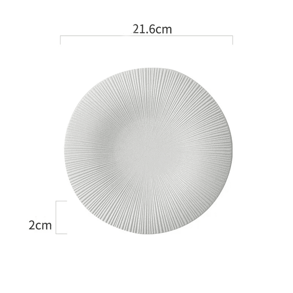 Dimensions et profil de Assiette Céramique Rayonnante Zenith Maison Deleurde