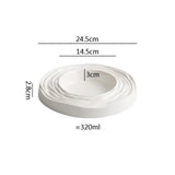 Dimensions et profil de l’assiette creuse en céramique Onde Maison Deleurde