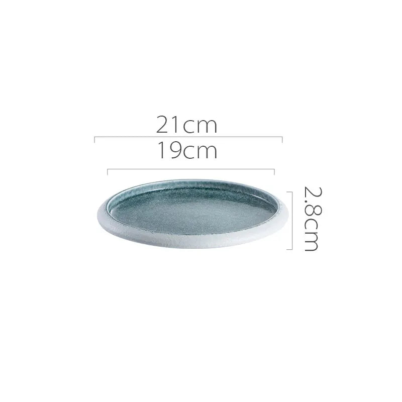 assiette design gastronomique bleu moderne