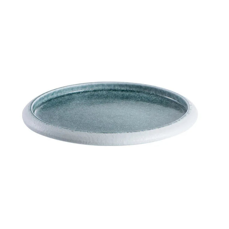 assiette gastronomique moderne design bleu