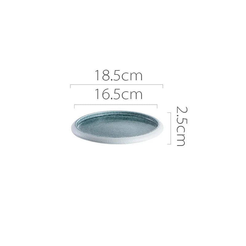 assiette design gastronomique bleu moderne