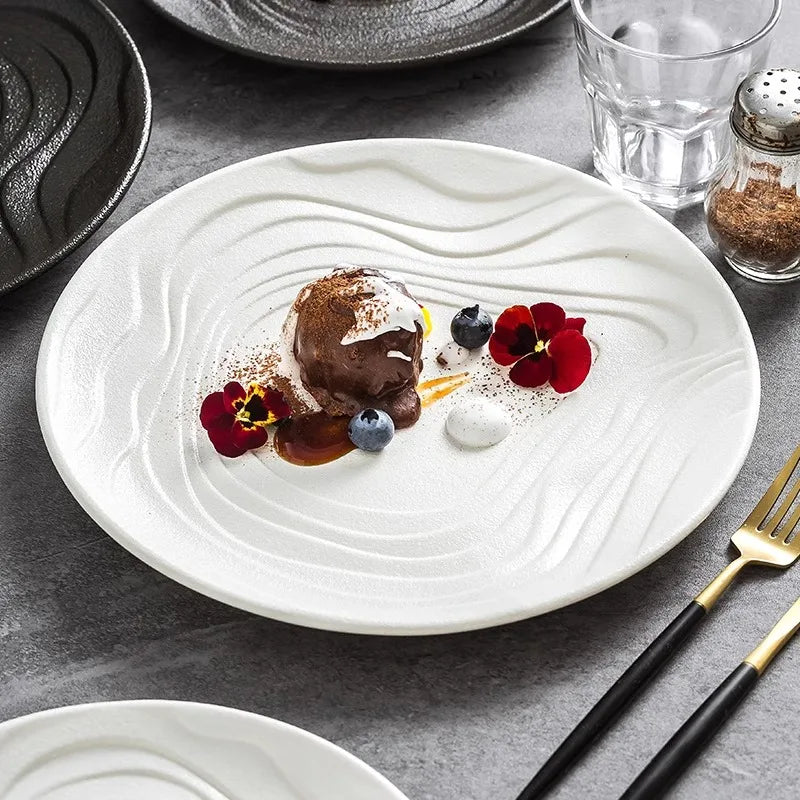assiette design gastronomique haut de gamme professionnel vaisselle moderne Deleurde