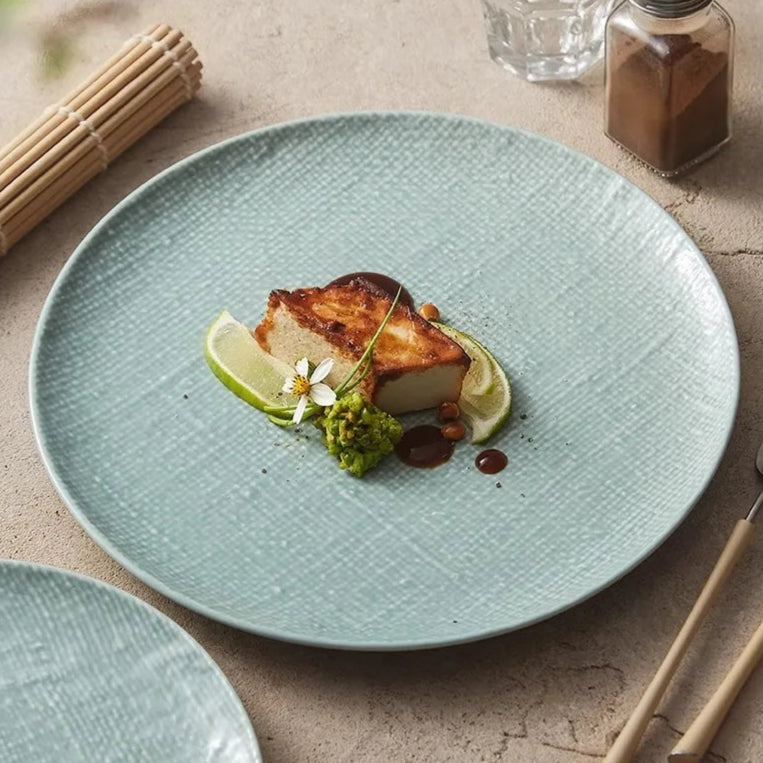 assiette gastronomique au design en toile