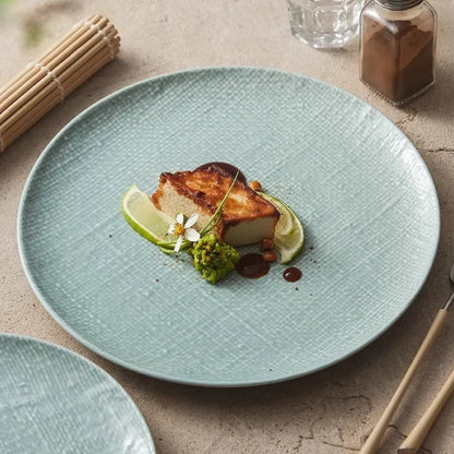 assiette gastronomique au design en toile
