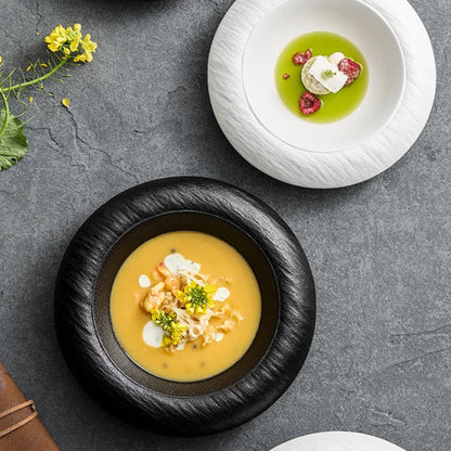 assiette design gastronomique moderne professionnel haut de gamme