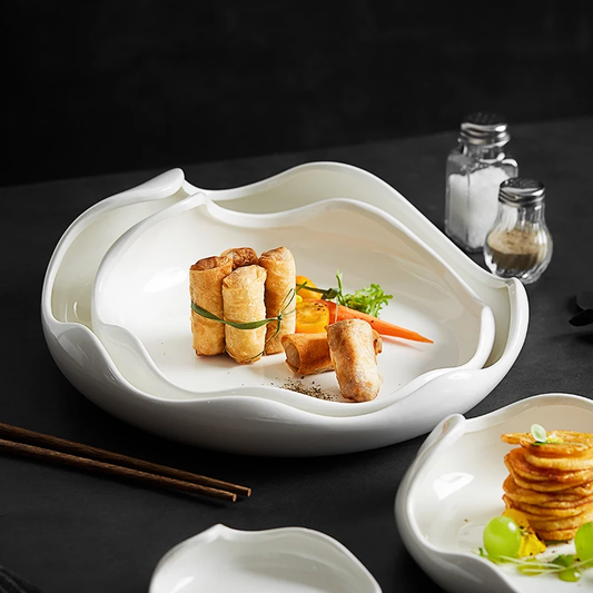 ceramic-plate-waves-design-restaurant