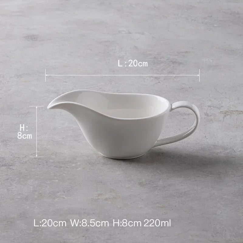 Dimensions et profil de Saucière Céramique Moderne Gravita Maison Deleurde