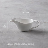 Dimensions et profil de Saucière Céramique Moderne Gravita Maison Deleurde