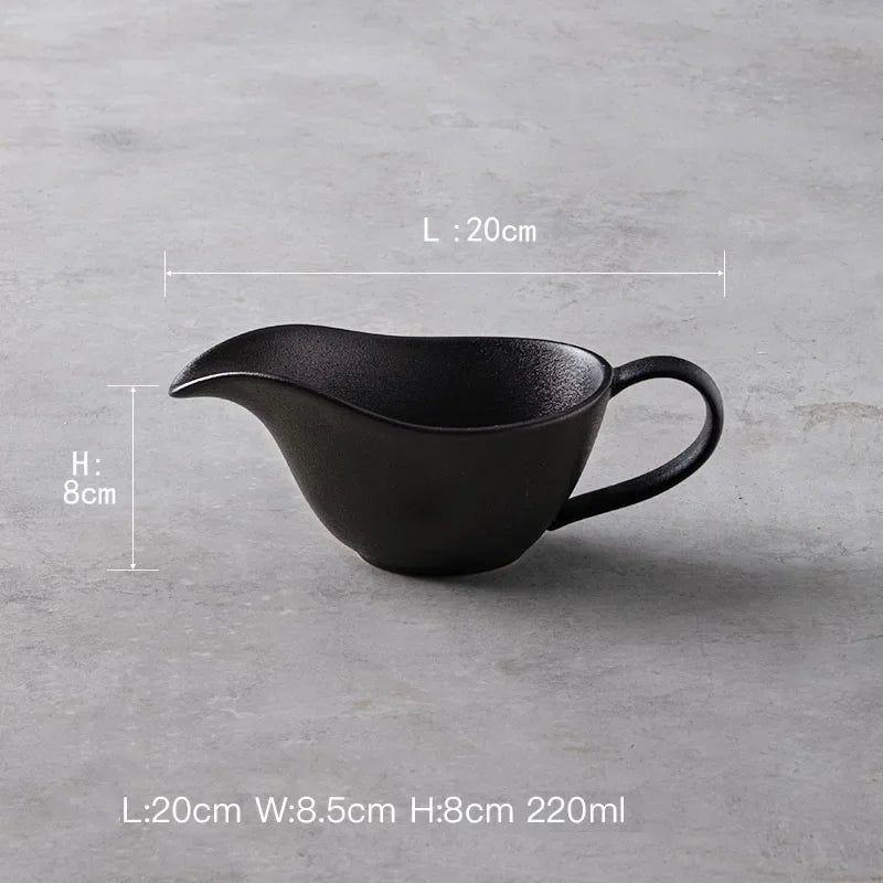 Dimensions et profil de Saucière Céramique Moderne Gravita Maison Deleurde