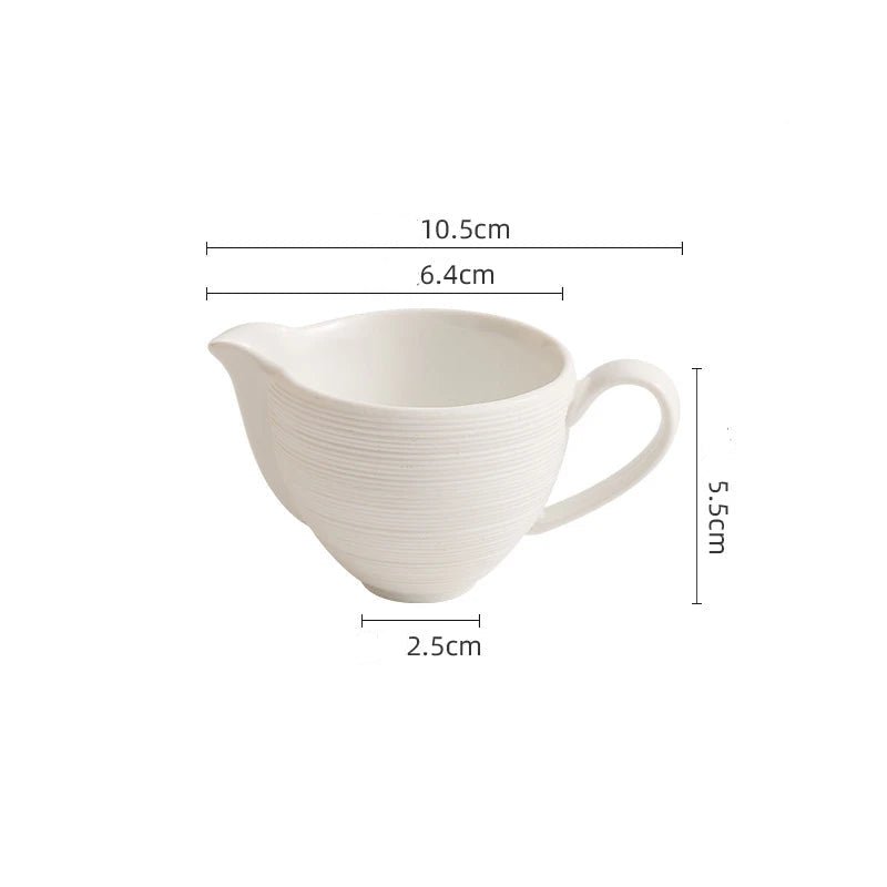 Dimensions et profil de Saucière Céramique Blanche Trophy Maison Deleurde